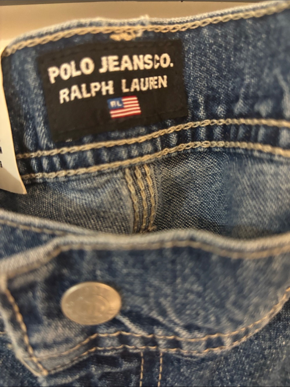 Vtg Polo Jeans Co Ralph Lauren New Carpenter Logo Patch Jeans,38x30 - Picture 6 of 7